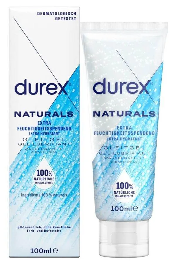 Durex Naturals Gel Extra - Wasserbasiertes Gleitgel mit Hyaluron (100 ml) Durex Naturals Gel Extra - Wasserbasiertes Gleitgel mit Hyaluron (100 ml)