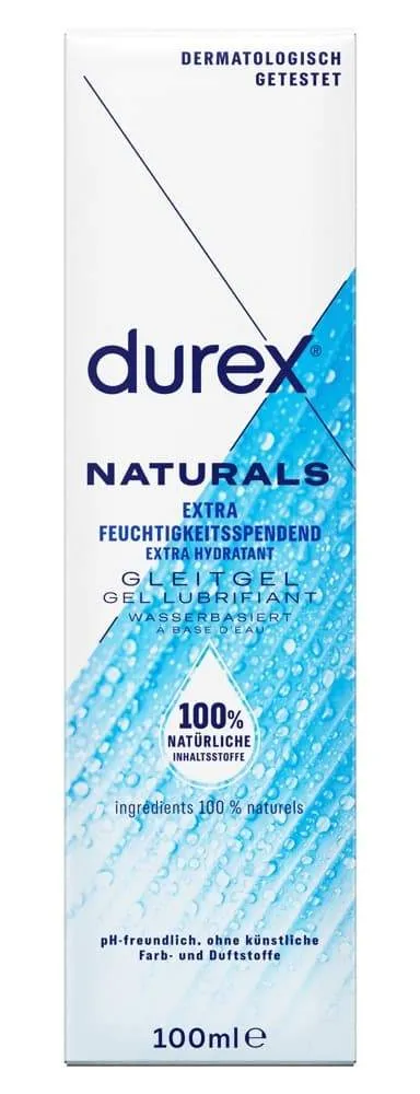 06258840000_verp Durex Naturals Gel Extra - Wasserbasiertes Gleitgel mit Hyaluron (100 ml)