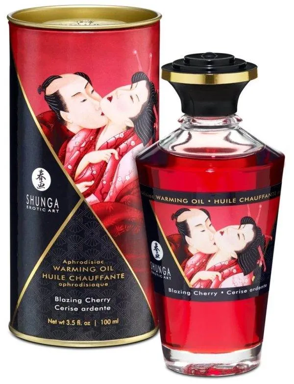 06274450000_nor_a Shunga Aphrodisiac Warming Oil - Blazing Cherry (100ml) Blazing Cherry (100 ml)