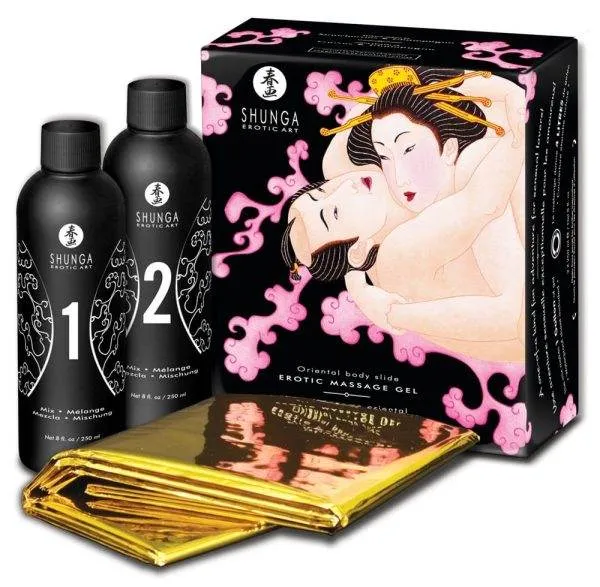 06281660000_nor_a Shunga Oriental Body Slide - Luxuriöses Massage-Set Strawberry Sparkling Wine (250 ml)
