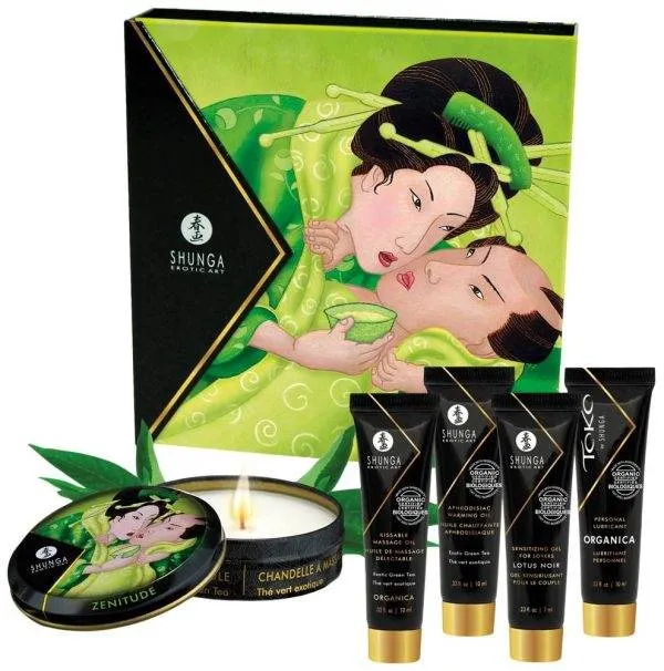 06282390000_nor_a Shunga Geisha's Secret Set - Luxuriöse Miniaturen für sinnliche Massagen Exotic Green Tea