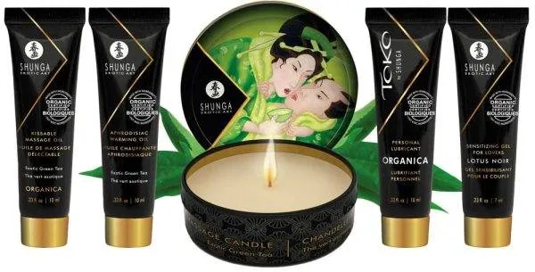 Shunga Geisha's Secret Set - Luxuriöse Miniaturen für sinnliche Massagen Exotic Green Tea Shunga Geisha's Secret Set - Luxuriöse Miniaturen für sinnliche Massagen Exotic Green Tea