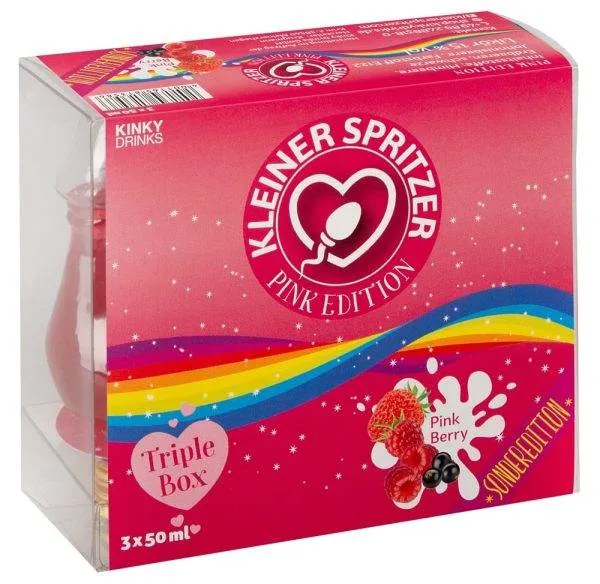 07006810000_verp Kleiner Spritzer Pink Edition - 3er-Pack, freche Penis-Flaschen Pink Berry (3 Stück)