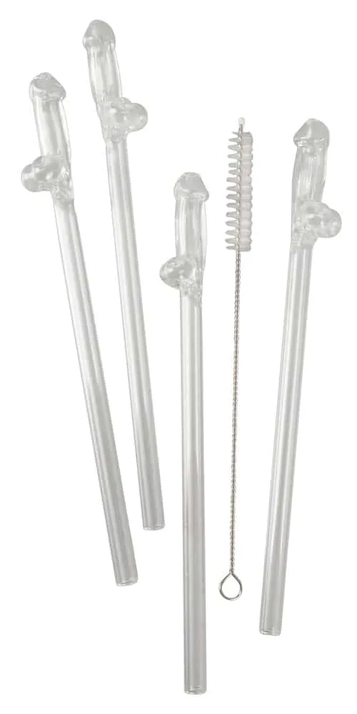 EcoParty Willy Glas-Trinkhalm 4er Set (4 Stück) EcoParty Willy Glas-Trinkhalm 4er Set (4 Stück)