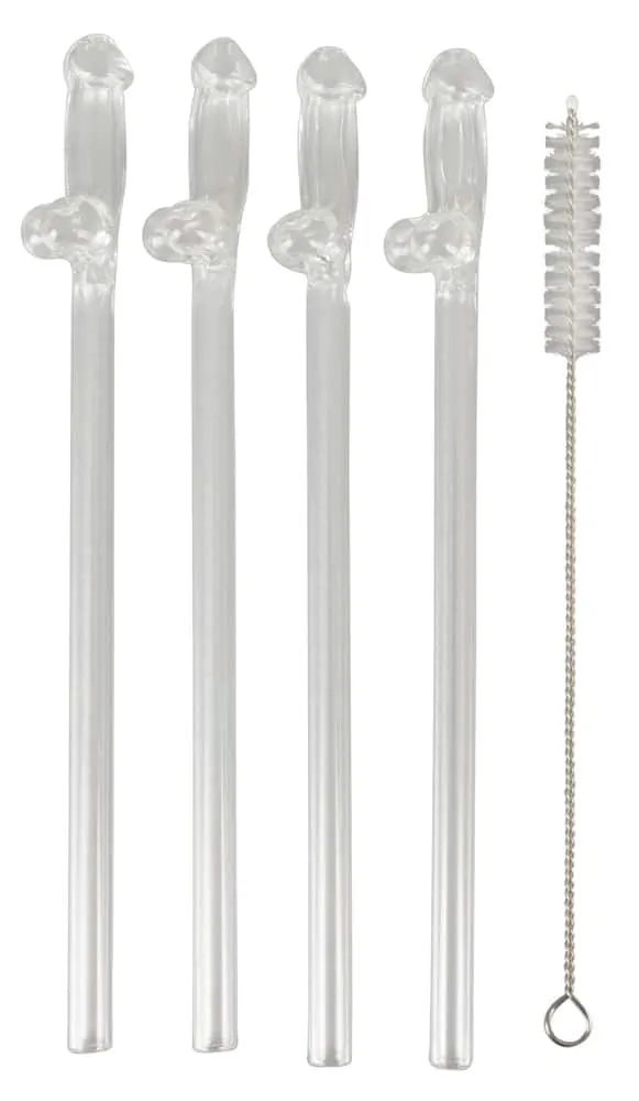 EcoParty Willy Glas-Trinkhalm 4er Set (4 Stück) EcoParty Willy Glas-Trinkhalm 4er Set (4 Stück)