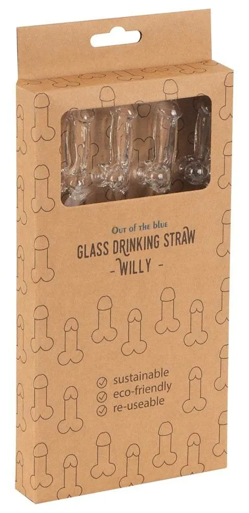 07009320000_verp EcoParty Willy Glas-Trinkhalm 4er Set (4 Stück)