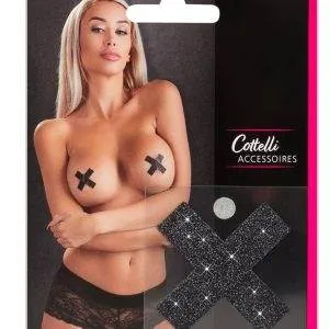 Cottelli ACCESSOIRES - Glitzernde Nippel-Kreuze (1 Paar) Cottelli ACCESSOIRES - Glitzernde Nippel-Kreuze (1 Paar) – Bild 1