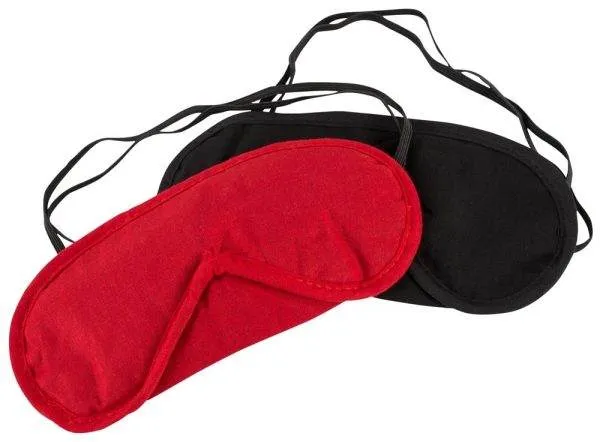 Cottelli ACCESSOIRES - Augenmasken Set, Blickdicht, hoher Trage-Komfort Schwarz/Rot Cottelli ACCESSOIRES - Augenmasken Set, Blickdicht, hoher Trage-Komfort Schwarz/Rot