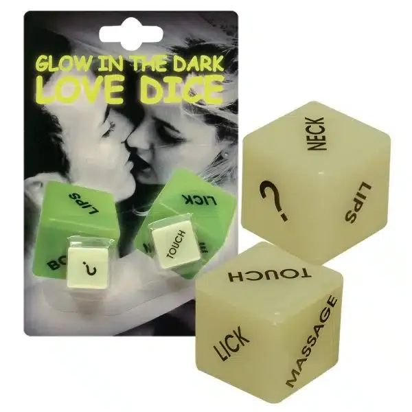 Love Dice Glow-in-the-Dark Liebeswürfel fluoreszierend Love Dice Glow-in-the-Dark Liebeswürfel fluoreszierend