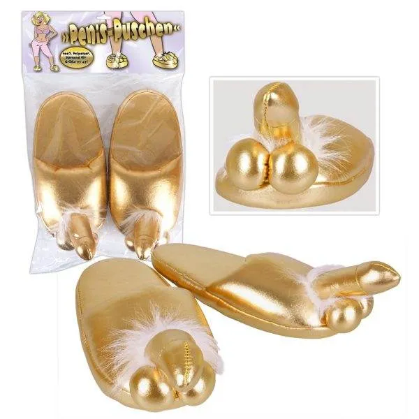 07739050000 GoldenStep Lustige Gold-Hausschuhe (1 Paar)