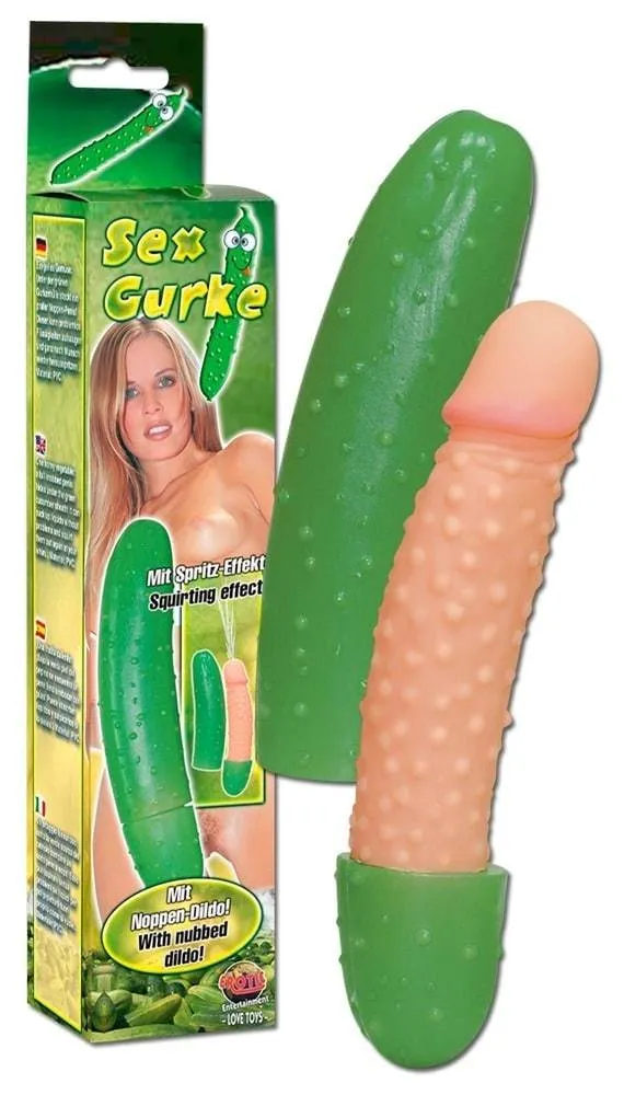 Spritz-Gurke - Naturdildo mit Noppen Spritz-Gurke - Naturdildo mit Noppen