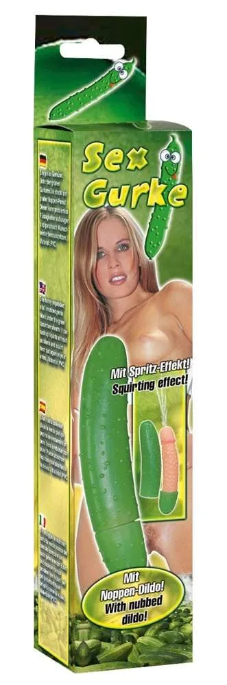 07767180000_verp Spritz-Gurke - Naturdildo mit Noppen