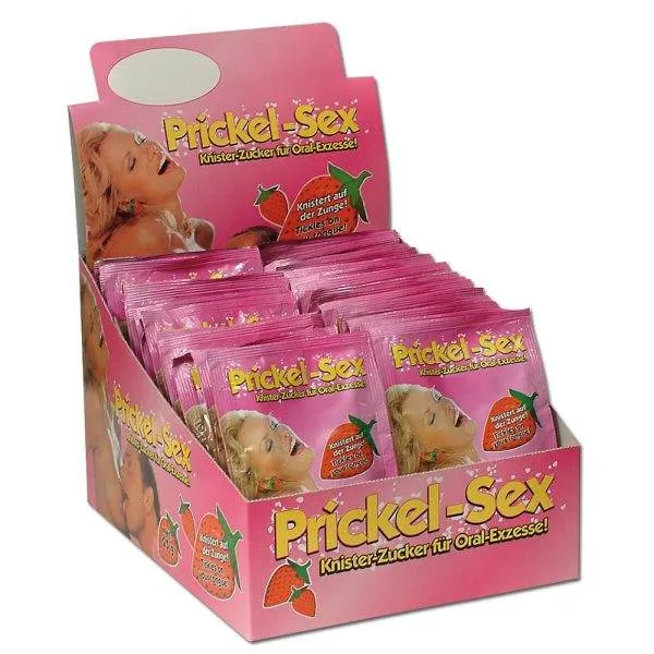07771880000 Prickel-Sex: Knister-Zucker Erdbeer-Geschmack (36er Display) Erdbeere (36 Stück)