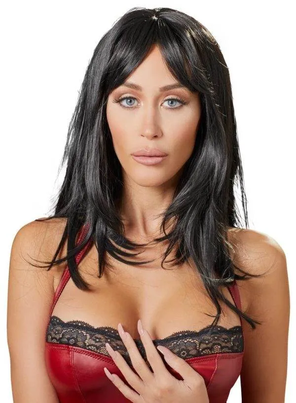 Cottelli ACCESSOIRES - Verführerische gestufte Perücke, schwarz (1 Stück) Cottelli ACCESSOIRES - Verführerische gestufte Perücke, schwarz (1 Stück)