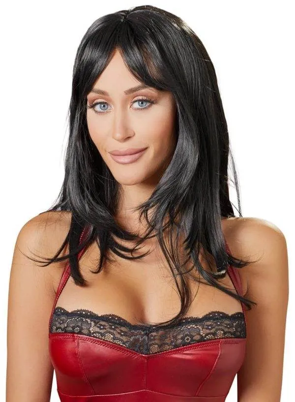 Cottelli ACCESSOIRES - Verführerische gestufte Perücke, schwarz (1 Stück) Cottelli ACCESSOIRES - Verführerische gestufte Perücke, schwarz (1 Stück)