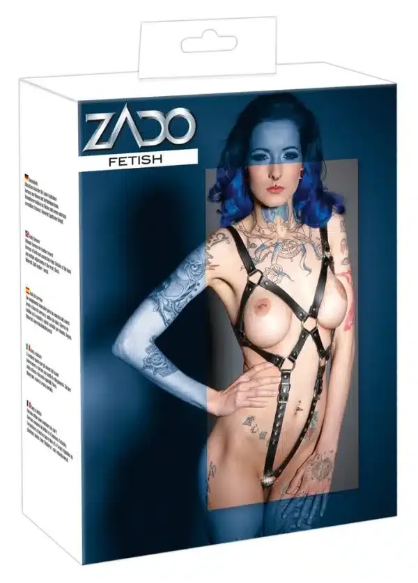 ZADO Lederriemenbody - Verstellbar & mit Verbindungsringen L/XL