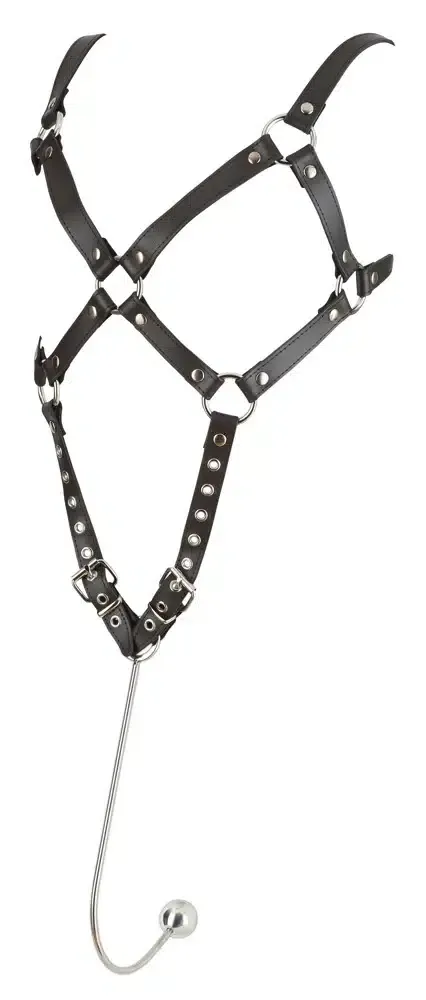ZADO Leder Harness mit Vagina-Kugel S-L ZADO Leder Harness mit Vagina-Kugel S-L