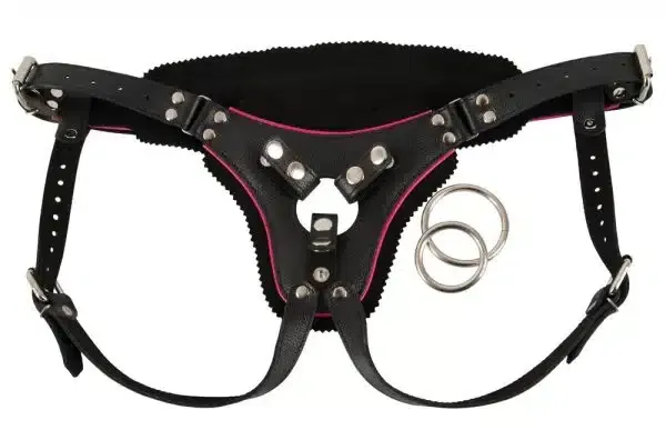 ZADO Trachten Strap-On schwarz-pink S-L