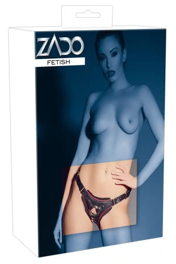 ZADO Trachten Strap-On schwarz-pink S-L