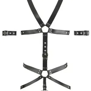 ZADO Leder Harness mit Penis- und Hodenringen L/XL ZADO Leder Harness mit Penis- und Hodenringen L/XL – Bild 4