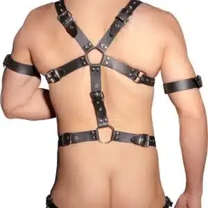 ZADO Leder Harness mit Penis- und Hodenringen L/XL ZADO Leder Harness mit Penis- und Hodenringen L/XL – Bild 3