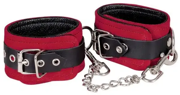 Wild Thing by Zado - Rote Leder Fußfesseln rot-schwarz unisize