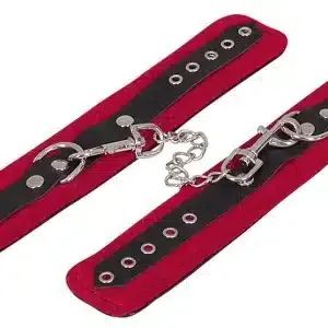 Wild Thing by Zado - Rote Leder Fußfesseln rot-schwarz unisize Wild Thing by Zado - Rote Leder Fußfesseln rot-schwarz unisize – Bild 3