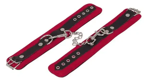 Wild Thing by Zado - Rote Leder Fußfesseln rot-schwarz unisize