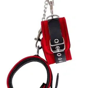 Wild Thing by Zado - Rote Leder Fußfesseln rot-schwarz unisize Wild Thing by Zado - Rote Leder Fußfesseln rot-schwarz unisize – Bild 4