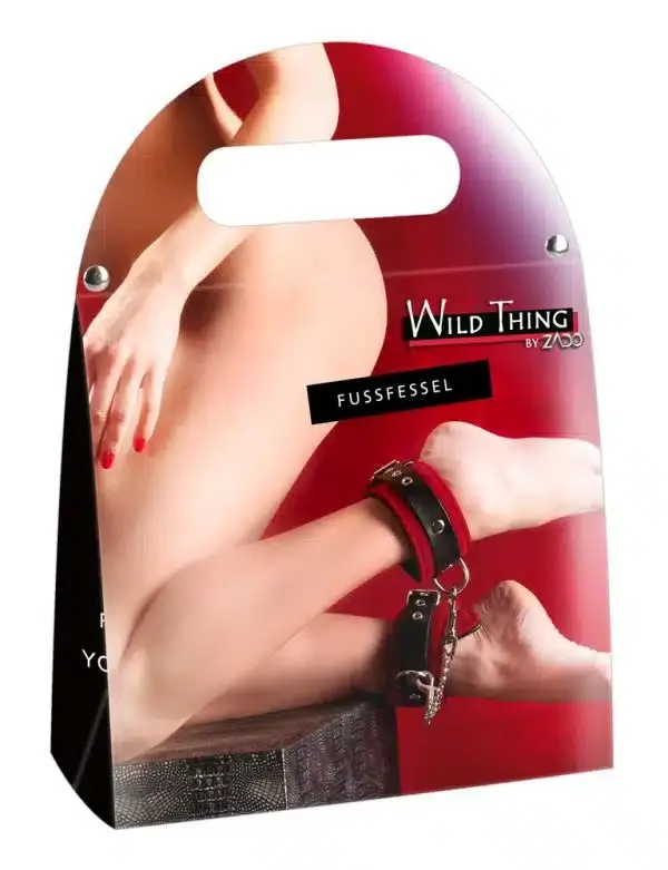 Wild Thing by Zado - Rote Leder Fußfesseln rot-schwarz unisize