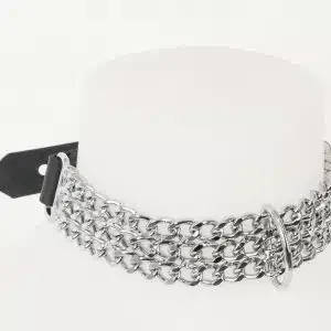 ZADO Leder-Halsfessel mit Metall-Gliederketten ZADO Leder-Halsfessel mit Metall-Gliederketten – Bild 3