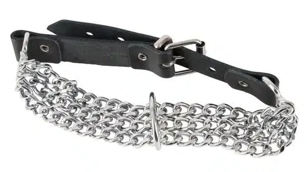 ZADO Leder-Halsfessel mit Metall-Gliederketten ZADO Leder-Halsfessel mit Metall-Gliederketten