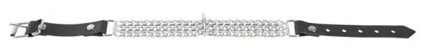 ZADO Leder-Halsfessel mit Metall-Gliederketten ZADO Leder-Halsfessel mit Metall-Gliederketten