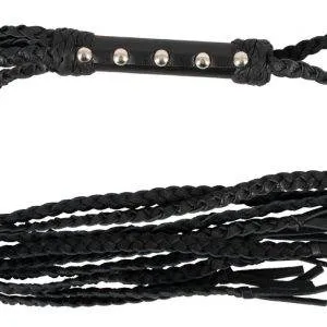 ZADO CatONine Leder Peitsche - 9 Riemen, nietenbesetzter Griff ZADO CatONine Leder Peitsche - 9 Riemen, nietenbesetzter Griff – Bild 1