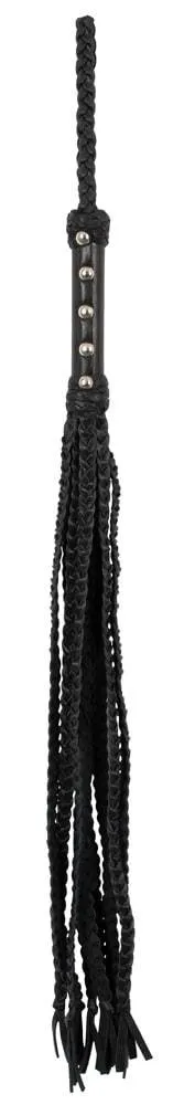 ZADO CatONine Leder Peitsche - 9 Riemen, nietenbesetzter Griff