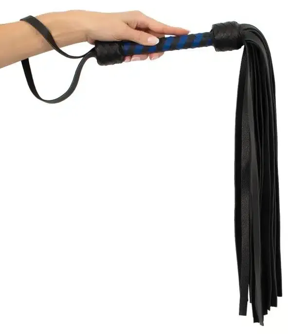 ZADO Leder-Flogger, hochwertig & edel schwarz/royalblau ZADO Leder-Flogger, hochwertig & edel schwarz/royalblau