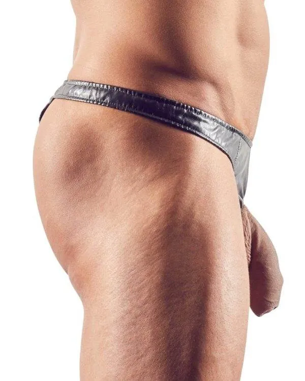 Svenjoyment Riostring - glänzendes Lederimitat, elastische Front-Öffnung L Svenjoyment Riostring - glänzendes Lederimitat, elastische Front-Öffnung L
