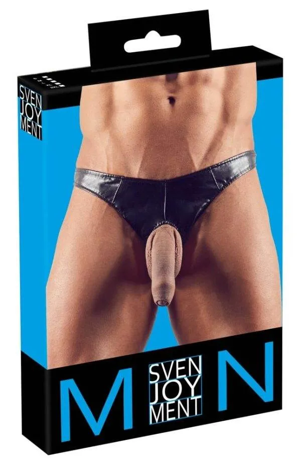 21103771701_verp Svenjoyment Riostring - glänzendes Lederimitat, elastische Front-Öffnung L