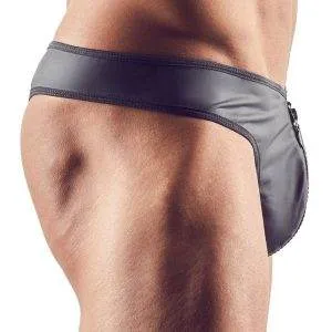 Svenjoyment Herren String S in Neopren-Optik mit Strass-Reißverschluss S Svenjoyment Herren String S in Neopren-Optik mit Strass-Reißverschluss S – Bild 3