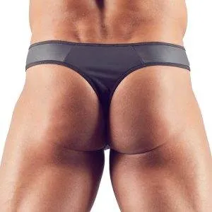 Svenjoyment Herren String S in Neopren-Optik mit Strass-Reißverschluss S Svenjoyment Herren String S in Neopren-Optik mit Strass-Reißverschluss S – Bild 4