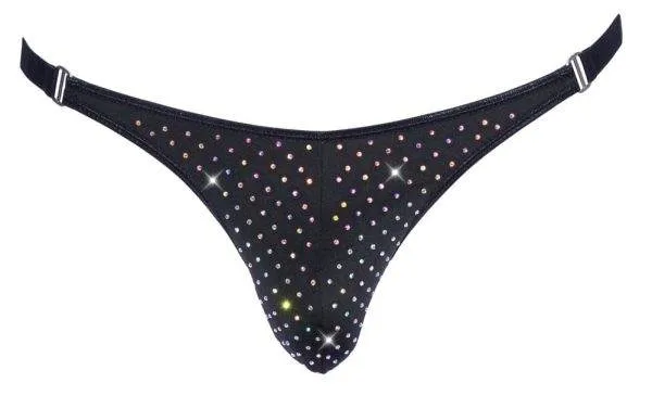 Svenjoyment String mit Glitzer-Steinen | Exklusives Design | Hoher Tragekomfort L Svenjoyment String mit Glitzer-Steinen | Exklusives Design | Hoher Tragekomfort L