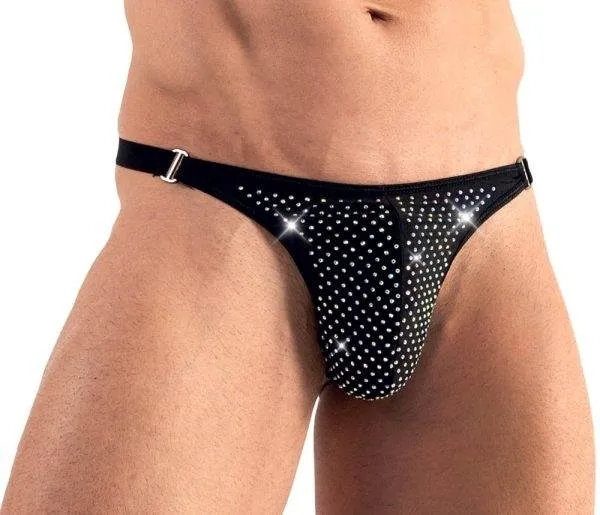 Svenjoyment String mit Glitzer-Steinen | Exklusives Design | Hoher Tragekomfort L