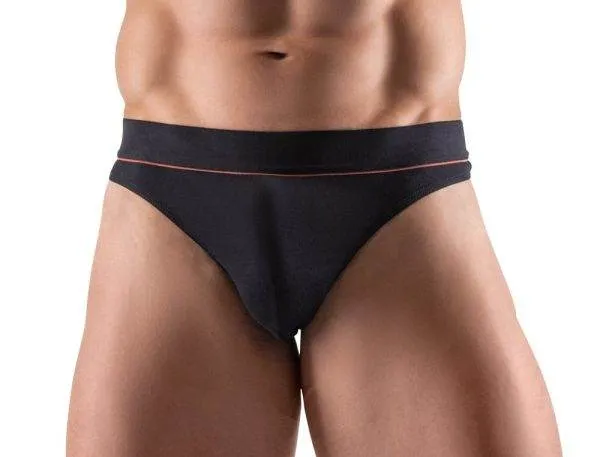 Svenjoyment Riostring - Schwarzer Herrenstring mit doppellagigem Beutel Schwarz/Rot L