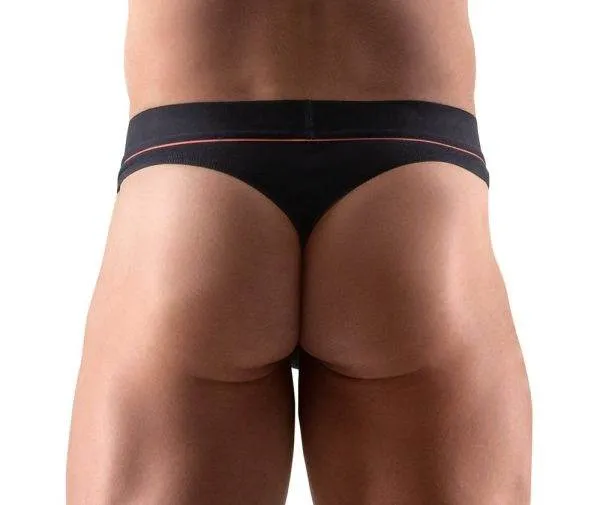 Svenjoyment Riostring - Schwarzer Herrenstring mit doppellagigem Beutel Schwarz/Rot L Svenjoyment Riostring - Schwarzer Herrenstring mit doppellagigem Beutel Schwarz/Rot L