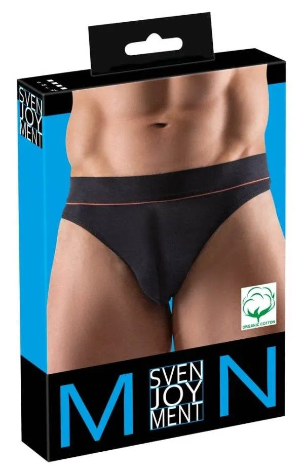 Svenjoyment Riostring - Schwarzer Herrenstring mit doppellagigem Beutel Schwarz/Rot L