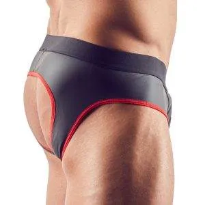 Svenjoyment Herren Jock S - Mattglanz Neopren-Gummi, Front-Zip Schwarz/Rot XL Svenjoyment Herren Jock S - Mattglanz Neopren-Gummi, Front-Zip Schwarz/Rot XL – Bild 3