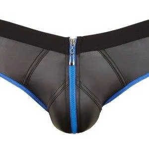 Svenjoyment Herren Jock S - Matt glänzend, Neopren-Optik, Front-Zip Schwarz/Blau XL Svenjoyment Herren Jock S - Matt glänzend, Neopren-Optik, Front-Zip Schwarz/Blau XL – Bild 5