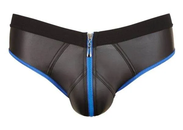 Svenjoyment Herren Jock S - Matt glänzend, Neopren-Optik, Front-Zip Schwarz/Blau XL Svenjoyment Herren Jock S - Matt glänzend, Neopren-Optik, Front-Zip Schwarz/Blau XL