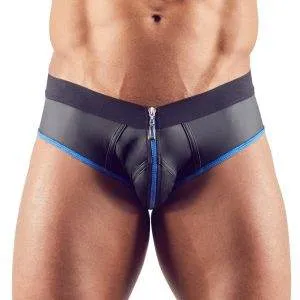 Svenjoyment Herren Jock S - Matt glänzend, Neopren-Optik, Front-Zip Schwarz/Blau XL Svenjoyment Herren Jock S - Matt glänzend, Neopren-Optik, Front-Zip Schwarz/Blau XL – Bild 4