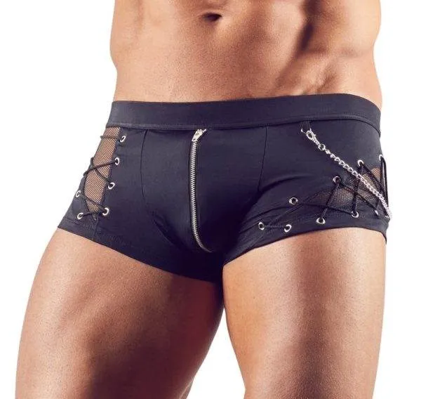 Svenjoyment Herren Pants - Fishnet-Einsätze & Schnürungen S Svenjoyment Herren Pants - Fishnet-Einsätze & Schnürungen S